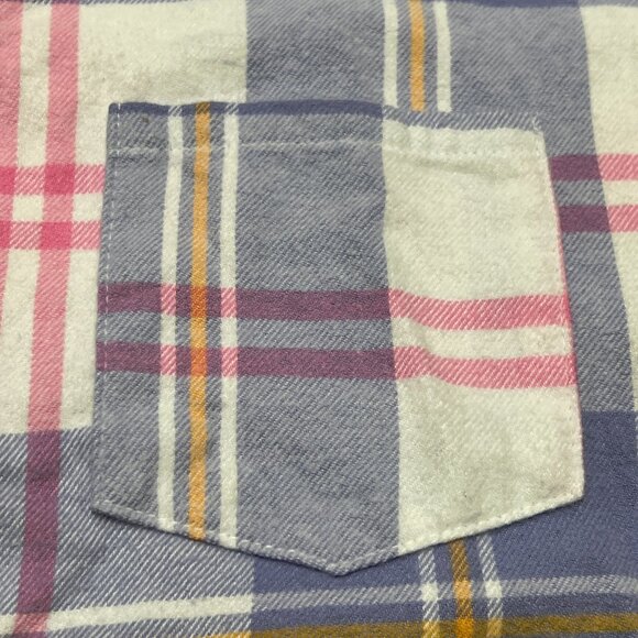 Cakeworthy x Disney Daisy Duck Flannel Shirt Womens Large White Purple Plaid - Picture 5 of 13